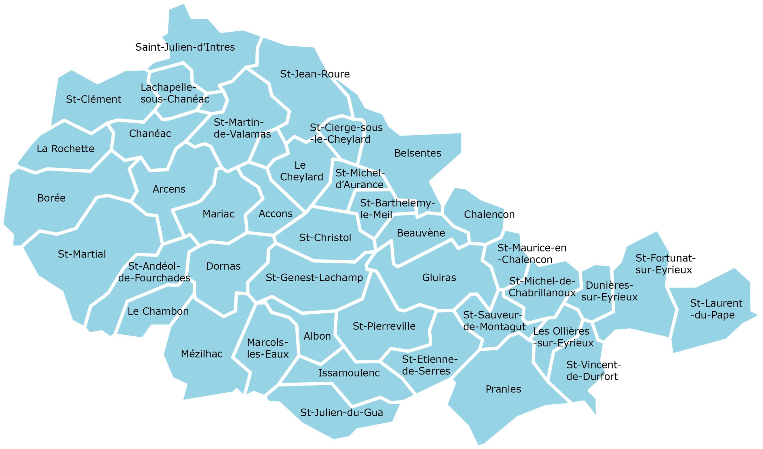 Carte CPTS de L'Eyrieux